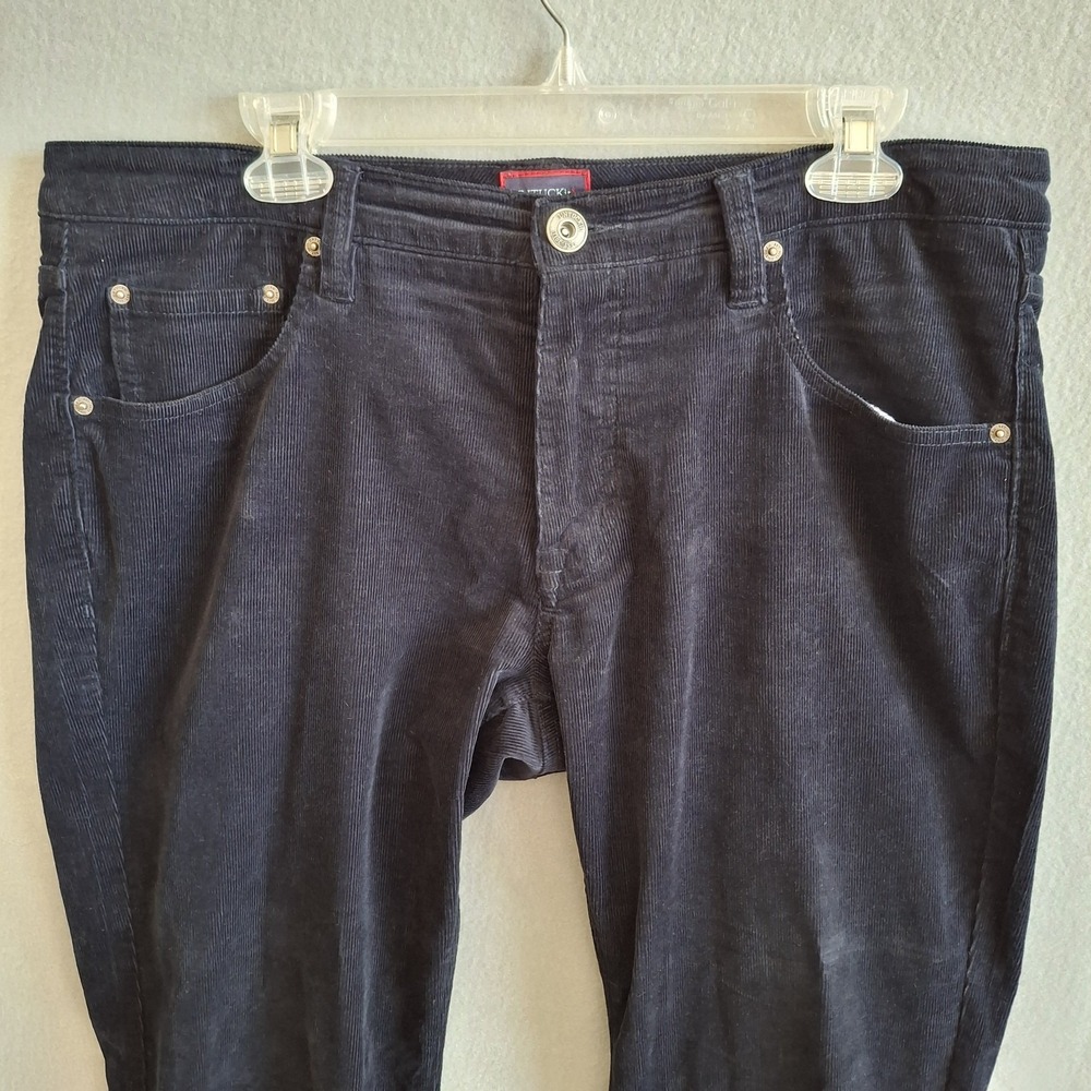UNTUCKit Pants Men's 34x30 (Fits 36x29) Black Corduroy Straight Fit Stretch - Picture 3 of 11